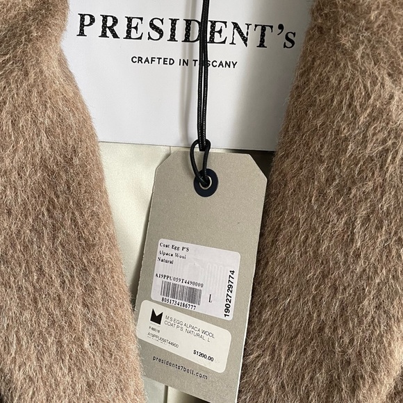 NWT PRESIDENT’S Egg Alpaca Coat- Brown - Picture 14 of 15